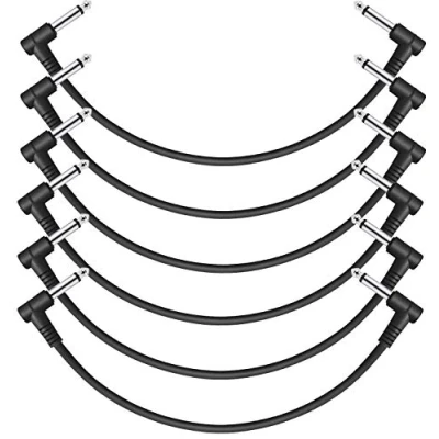 Bild av Donner 30 cm gitarr lappkabel färgad kabel 6 pack