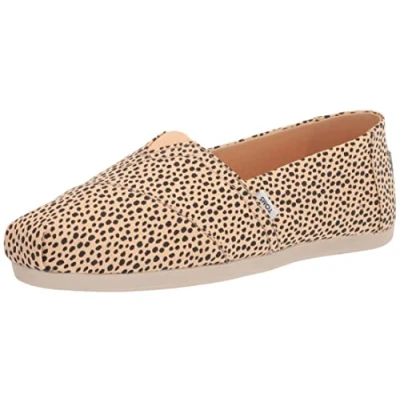 Bild av TOMS Alpargata tryck loafer för kvinnor platt, Honung beige mini gepard, 36.5 EU