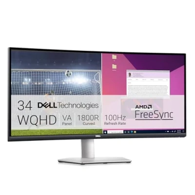 Bild av DELL S3423DWC Skärm, Svart, Vit, 34&quot;, 240 Volt