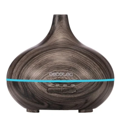 Bild av Cecotec Ultraljudsluftfuktare med ren aromdiffusor 300 Yin Gray. Tank upp till 300ml, 7 justerbara LED färger, 10 timmars timer, ultra tyst, aromaterapifunktion