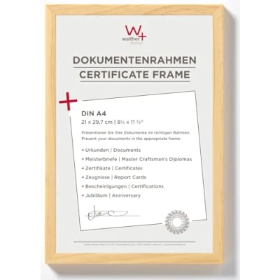 Bild av walther design tavelram furu 21 x 29,7 cm (DIN A4) Dokumentram Peppers Träram BP130K