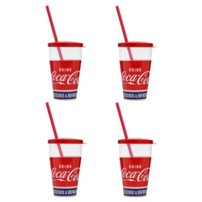 Bild av Snips, Coca Cola tumlare med sugrör 0,5 L, extra stor