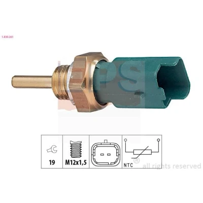 Bild av EPS 1.830.261 Sonde De Température Liquide Refroidissement Made in Italy OE Equivalent FIAT: Panda II 5 portes, Punto 3/5 portes