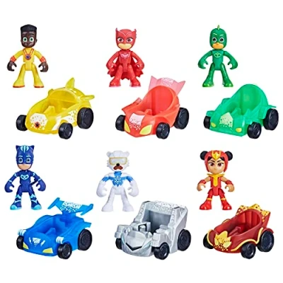 Bild av PJ Masks Power Heroes Racer F6593 Actionfigurer, Flerfärgad, 12 st