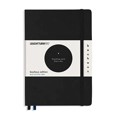 Bild av LEUCHTTURM1917 (359617) Notebook Medium (A5), inbunden, 251 numrerade sidor, svart, prickig, Bauhaus Edition