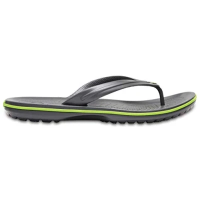 Bild av Crocs Crocband Flip flops unisex vuxen, Graphite/Volt Green, 48/49 EU