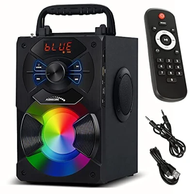 Bild av Audiocore AC730 Bärbar Bluetooth Högtalare Trådlös 11W Uteffekt/Radio/SD/MMC/Aux in/USB/Belysning/Fjärrkontroll/Mikrofonanslutning/Handtag/Telefonhållare