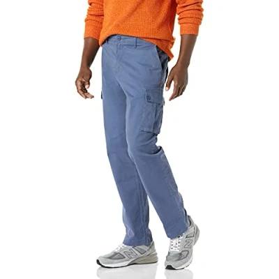 Bild av Amazon Essentials Men&#039;s Stretchiga cargobyxor med rak passform (finns i Big &amp; Tall), Indigoblå, 40W / 29L
