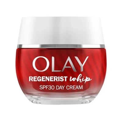 Bild av Olay Regenerist piskljus som luft anti åldrande fuktkräm för fastare hud med SPF30, hyaluronsyra, 50 ml