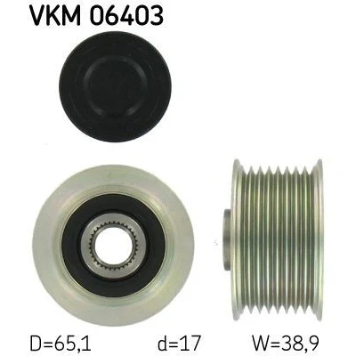 Bild av SKF VKM 06403 Poulie d&#039;Alternateur 38,9 MAZDA: 6 5 portes, 5, 3 portes