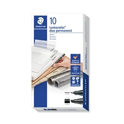 Bild av Staedtler Double tip marker Lumocolor.10 pcs black