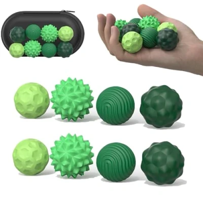 Bild av Bambebe 8 stycken magnetiska fidget leksaker, magnetkulor, anti stressbollar, toys för vuxna, sensoriska kulor, akrylbollar