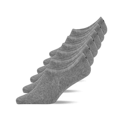 Bild av Snocks Osynliga Sneakers Strumpor (6 Pack) Damer/Herrar Ankelstrumpor (6x Grå, 39 42)