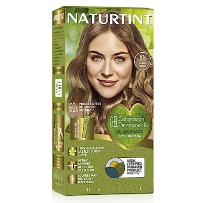Bild av Naturtint coloring without ammonia, 100% gray coverage, vegetable ingredients, natural and durable color, 8n blond wheat, 170ml