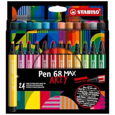 Bild av STABILO Pen 68 MAX EO768/24 21 Fineliner, Flerfärgad, 24 stycken