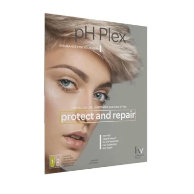 Bild av pH Plex 1 protect &amp; 2 reparation hårvårdssystem (7 +15 ml) För skydd och vid färgning, avfärgning blondering. Reparerar skadat hår alla hårtyper. optimal hårkänsla.