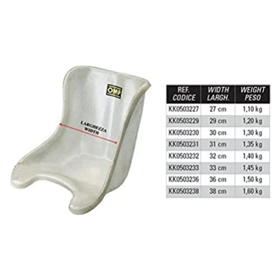 Bild av Omp OMPKK0503229 kart sittbredd, 29 cm, vikt 1,20 kg, vit