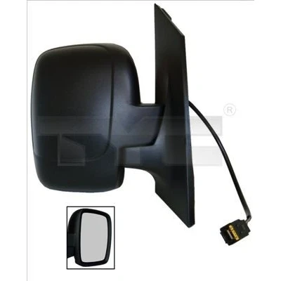 Bild av Rétroviseur extérieur Tyc 309 0181 droit noir pour ajustage électrique des rétroviseurs, convexe, chauffant, avec capteur de température, Rabattable é