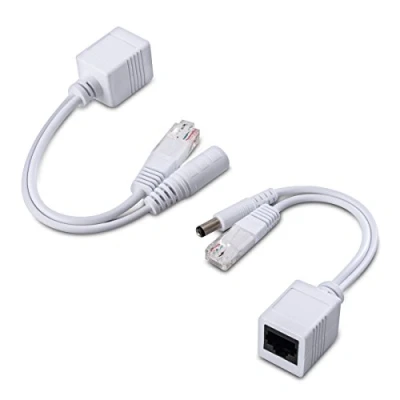 Bild av kwmobile passiv ström över ethernet PoE adapterkabelset injektor + delarkabel för nätverk, IP telefon och kamera