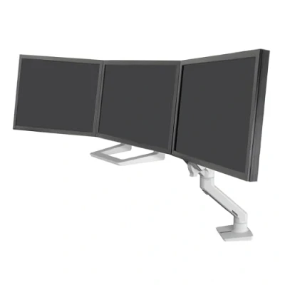 Bild av Ergotron HX Triple Monitor Bow Kit Monteringskomponent (handtag, 3 svänglar, gångjärn) för bildskärmar vit skärmstorlek: upp till 24 tum