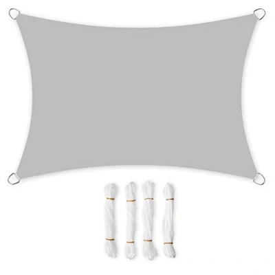 Bild av SONGMICS solspegel 3 x 5 m, vattentÅlig (min. 1 000 m), UV skydd, solskydd i rad halkfri polyester, H Lt 93% solstrÅlar av, vÄdertÅlig, trÄdgÅrd, balkong, terrass, camping, ljusgrÅ GSH35QY