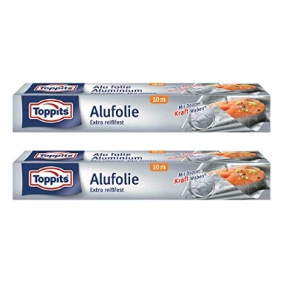 Bild av Toppits Double Force vaxkaka aluminiumfolie (2 x 10 m), extra rivbeständig