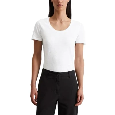 Bild av Marc O&#039;Polo DEEP Round NECK Twisted Tshirt bas, Storlek: XL, White