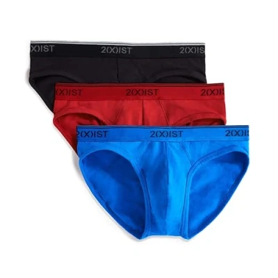 Bild av 2(X) IST herr bomull stretch no show trosa 3 pack, Scotts röd/svart/fallskärmshoppare, S