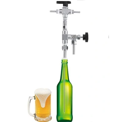 Bild av Regun flaskfyllare, 304 rostfritt stål tryckande ölflaska fyllmedel hem bryggning CO2 öl kit