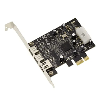 Bild av KALEA INFORMATIQUE PCI Express PCIe x1 Firewire 800 och 400 IEEE1394A IEEE1394B 2+1 utgångar med TI XIO2213BZAY chipset