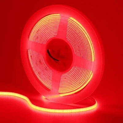 Bild av GOMING 12V 5M 5mm Bred COB LED Remsa Röd Strip 10W/M 400LEDs/M IP20 Ej Vattentät Flexibel Självhäftande Tejp Lämplig för Heminredning(Strömförsörjning Ingår Ej)