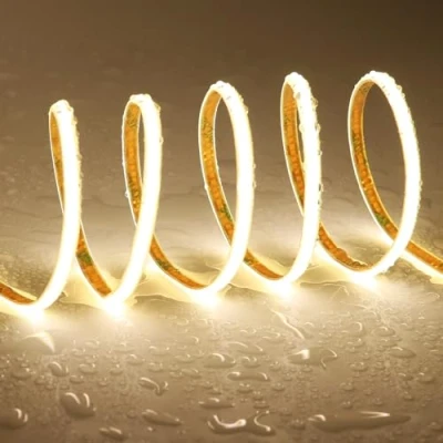 Bild av TOPAI COB LED remsa naturvit 4 000 K vattentät, smal 5 mm bred, ljusremsa 12 V m utomhus, 400 LED/M CRI&gt;93 flexibla lim skärbar för kök sovrum belysning