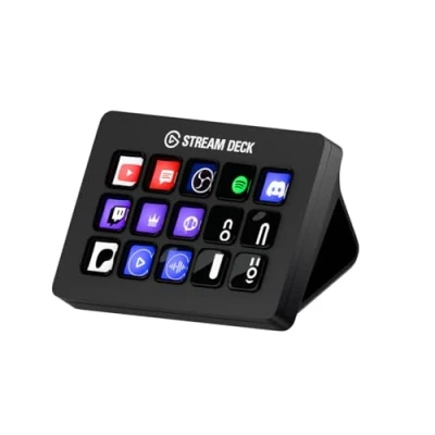 Bild av Elgato Stream Deck MK.2 kontrollbord, 15 makrotangenter, aktivera åtgärder i appar och programvara som OBS, Twitch, ​YouTube med flera, fungerar Mac PC