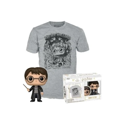 Bild av Funko POP! &amp; Tee: Harry Potter Flocked Liten (S) T shirt Kläder med samlarobjekt vinylfigur Presentidé Leksaker och kortärmad topp för vuxna unisex män kvinnor Officiella varor