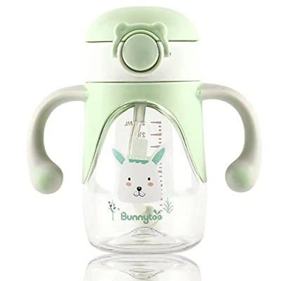 Bild av Bunnytoo baby drickmugg 280 ml, näbbkopp från 12 månader, träningskopp, drickkopp, bebiskopp, hållbar och hygienisk, läckagesäker silikonpip BPA fri grön