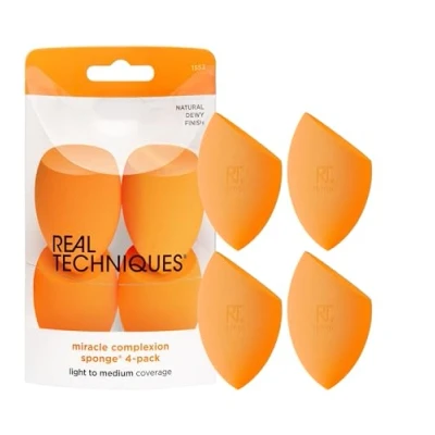 Bild av REAL TECHNIQUES Miracle Sponge 1553 Sminksvampar, Orange, 4 st