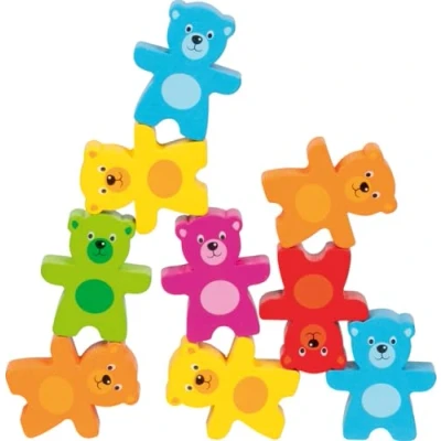 Bild av Goki Wooden Colors Bears Stacking Game 9 pcs.