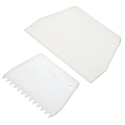 Bild av KitchenCraft Sweetly Does It Icingkam, Tårtskrapa, Plast, Vit, Set om 2