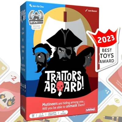 Bild av Traitors Aboard Award Winning Secret Identity Party Game Fun, Strategy and Betrayal Easy to Learn, 15 Minute Round Popular Games for 3 8 Players Family Card Ages 10+