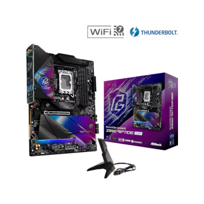 Bild av ASRock Z890 RIPTIDE WIFI Moderkort Intel LGA1851 socket DDR5 RAM ATX
