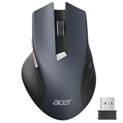 Bild av acer Trådlös Mus, 2,4GHz 800/1200/1600 DPI Ergonomisk Wireless Mouse, 3 Tusterbara Kontorsmus med 6 Knappar, Batteridriven Mus för PC, Bärbar Dator, MacBook
