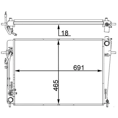 Bild av Kylare, motorkylning Mahle CR 1403 000P