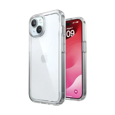 Bild av Speck Clear iPhone 15 fodral smal, MagSafe kompatibel, droppskydd för 15, 14 och 13 repbeständigt, anti gulning, 6,1 tums telefonfodral GemShell