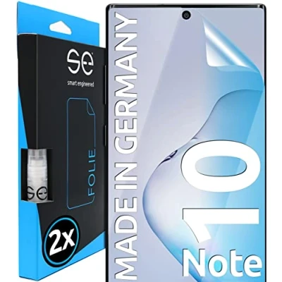 Bild av 2 x 3D Skärmskydd för Samsung Galaxy Note 10 [smart engineered] Skyddsfilm, transparente displayskydd, skyddsfall vänliga, perfekta utskärningar, fodralvänligt