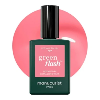 Bild av MANUCURIST Green Flash™ UV nagellack pastell rosa pop Hema Free lack 12 fri lack, biobaserad Gör naglar själv för lampa Gel 15 ml