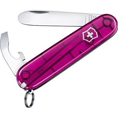 Bild av Victorinox schweizisk fickkniv My First 84 mm, multiverktyg, Swiss Army kniv, rosa transparent