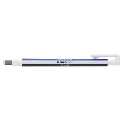 Bild av Tombow EH KUS precisionsradergummi MONO zero påfyllningsbar fyrkantig spets, 2,5 mm x 5 mm, vit/blå/svart