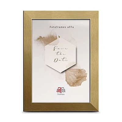 Bild av aFFa frames, Hekla, MDF bildram, lättskött, rektangulär, med akrylglasfront, guld, 9 x 13 cm