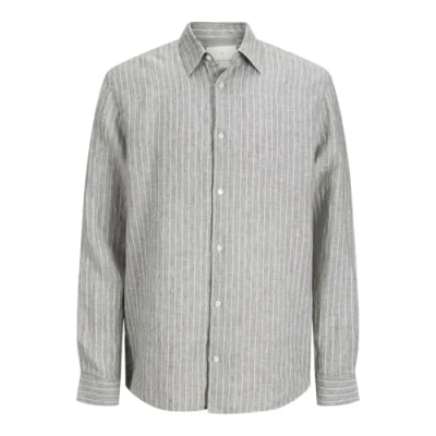 Bild av JACK &amp; JONES Jprcclawrence linne L/S skjorta Sn, Fyrklöver, L