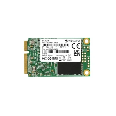 Bild av Transcend MSA230S 512 GB SATA III 6 Gb/s mSATA Internal Solid State Drive (SSD) 3D TLC NAND (TS512GMSA230S)